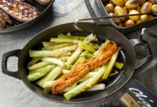 Cavemanprei met romescosaus