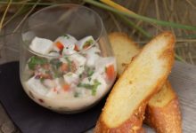 Ceviche van witte vis en octopus