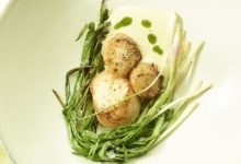 Coquille met lentesoep en gestoofde oerprei
