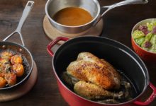 Zwartpootkip met orgaanvlees en pommes fondants