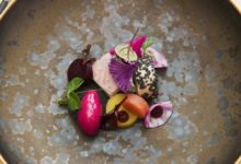 Gerookte Oosterscheldepaling met foie gras en structuren van biet