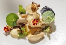 Langoustine met paddenstoelen