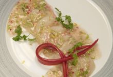 Rauwe coquilles met rabarber