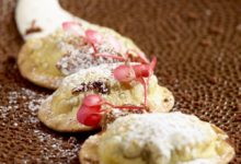 Ravioli met chocolade en mascarpone