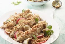 Rode poon met linzensalade