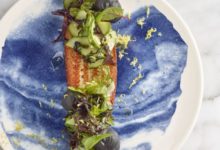 Sliptong met salade van komkommer en Zeeuwse algen en knolselderpuree