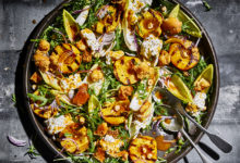 GRILLED PEACH & BURRATA SALAD