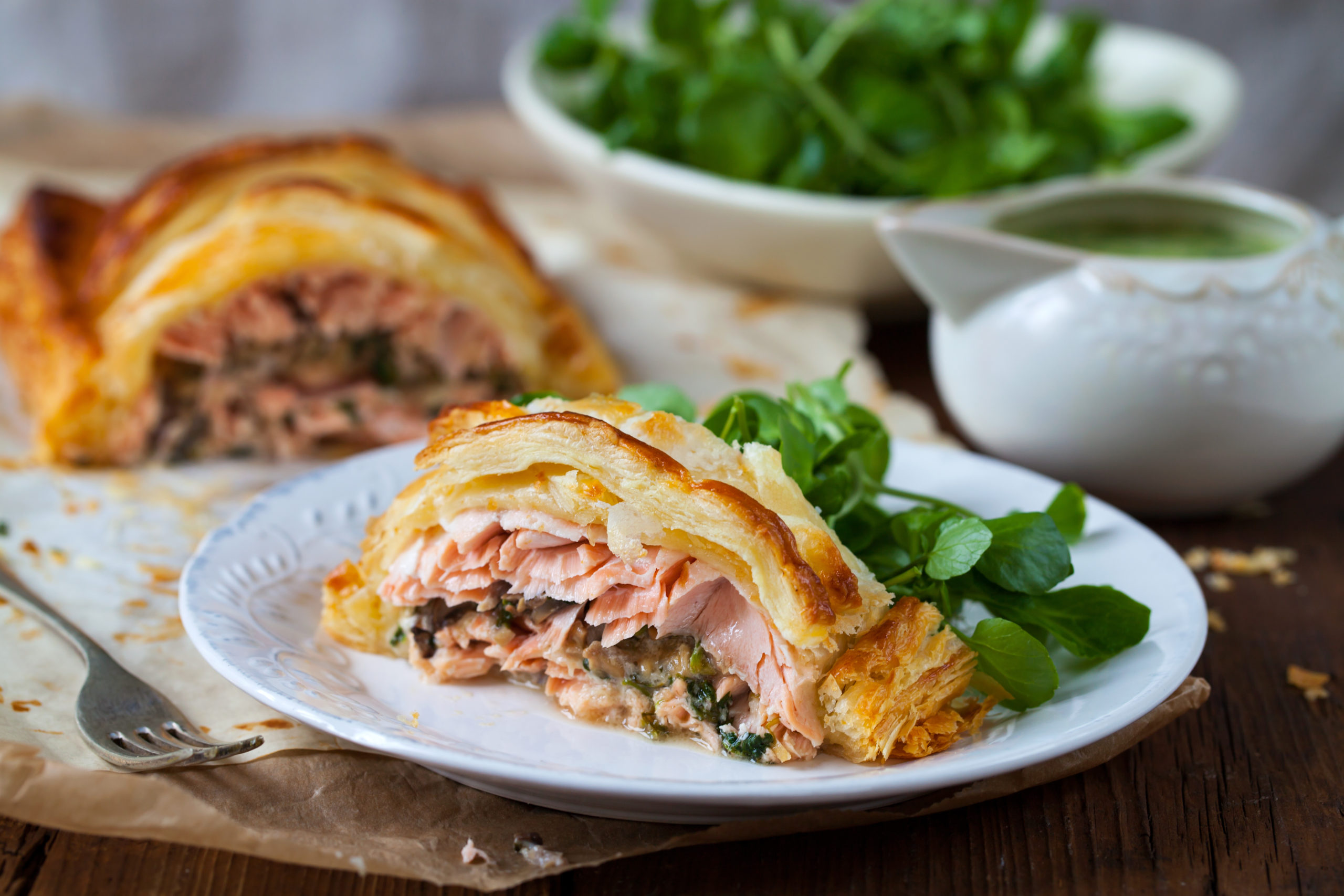 Bladerdeeg zalm
