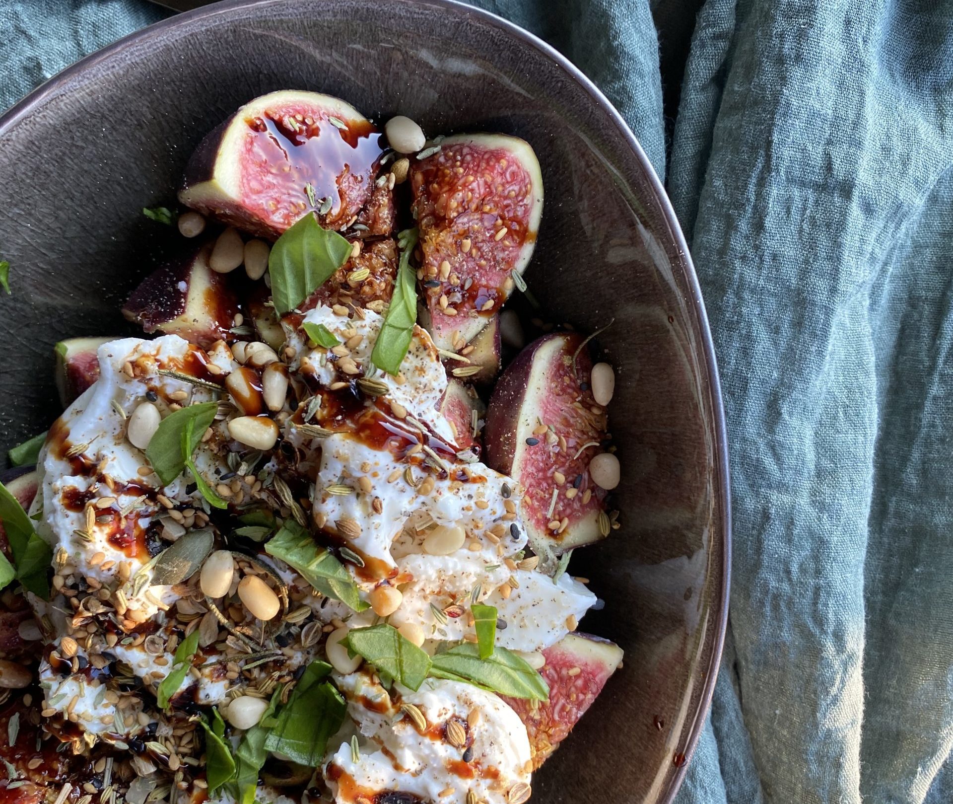 Zoete vijgen met burrata