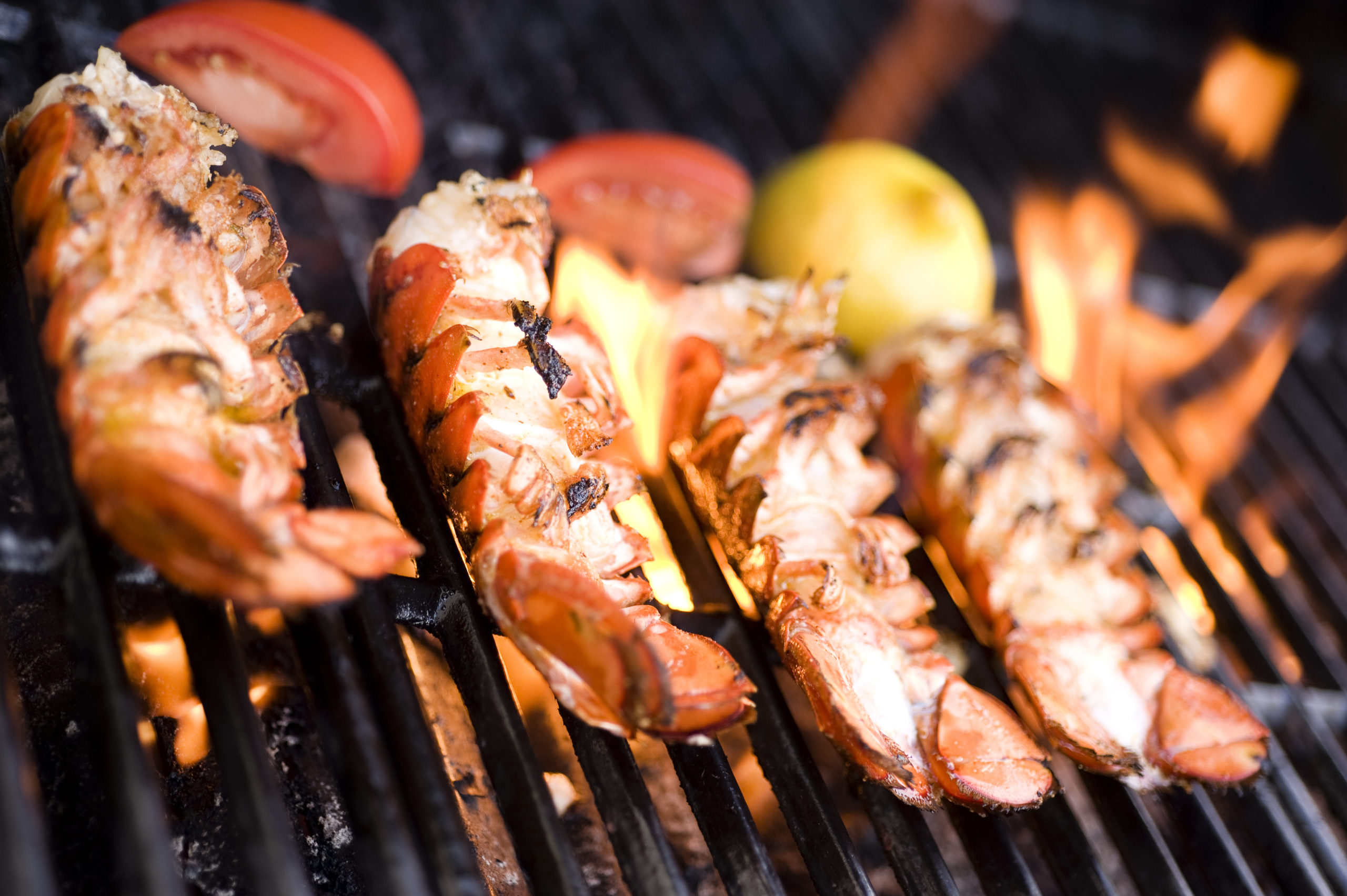 Kreeftenstaarten grill