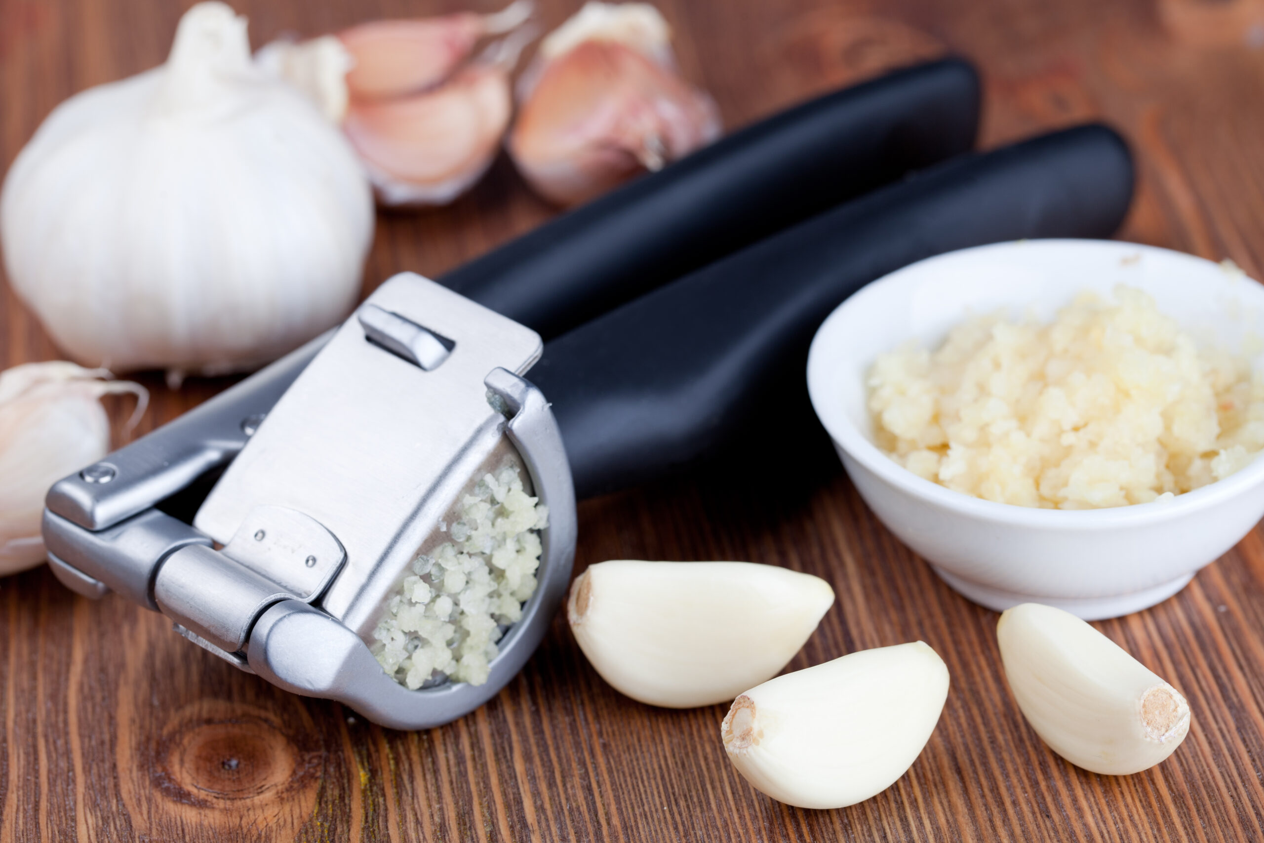 knoflook snijden