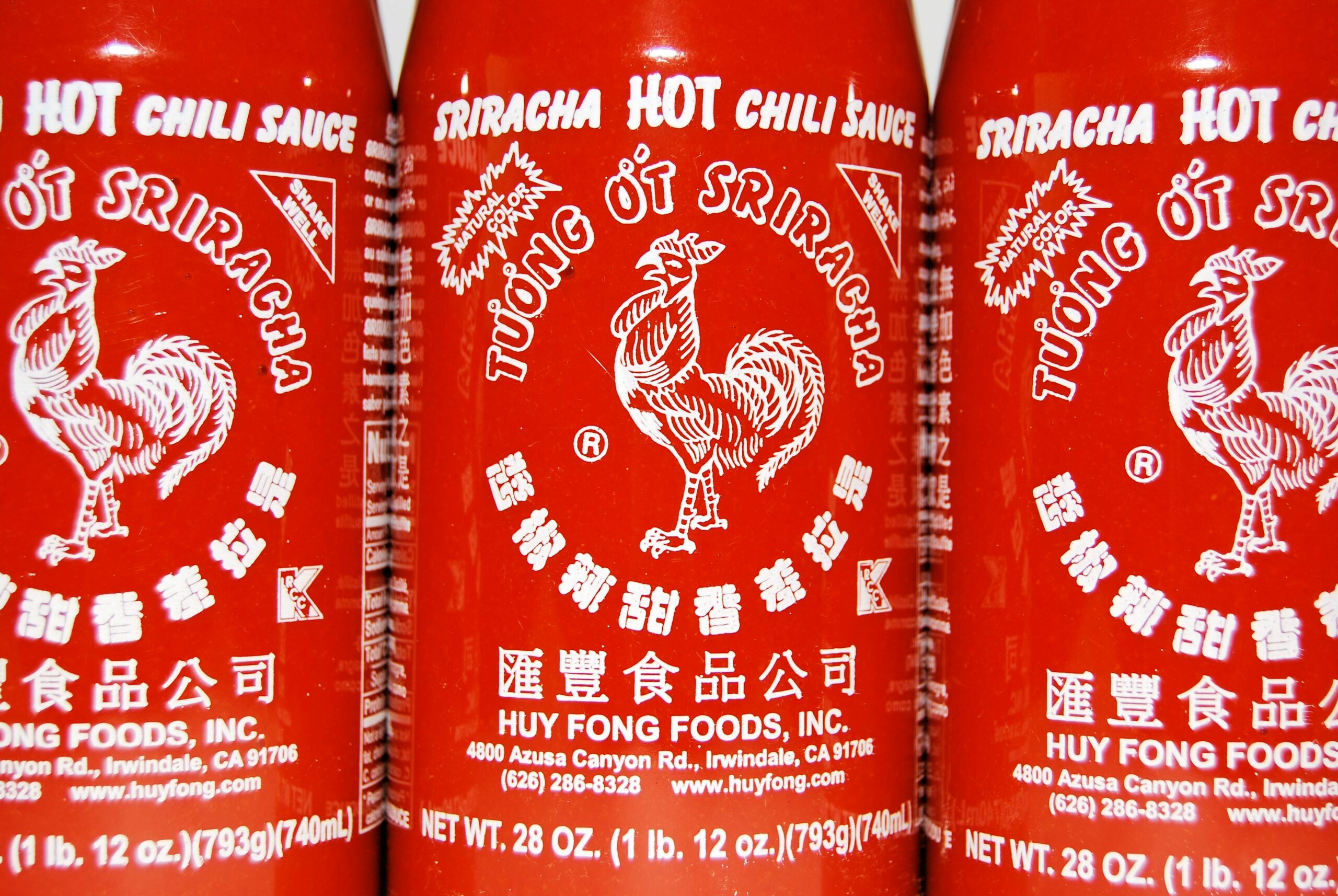 sriracha flessen