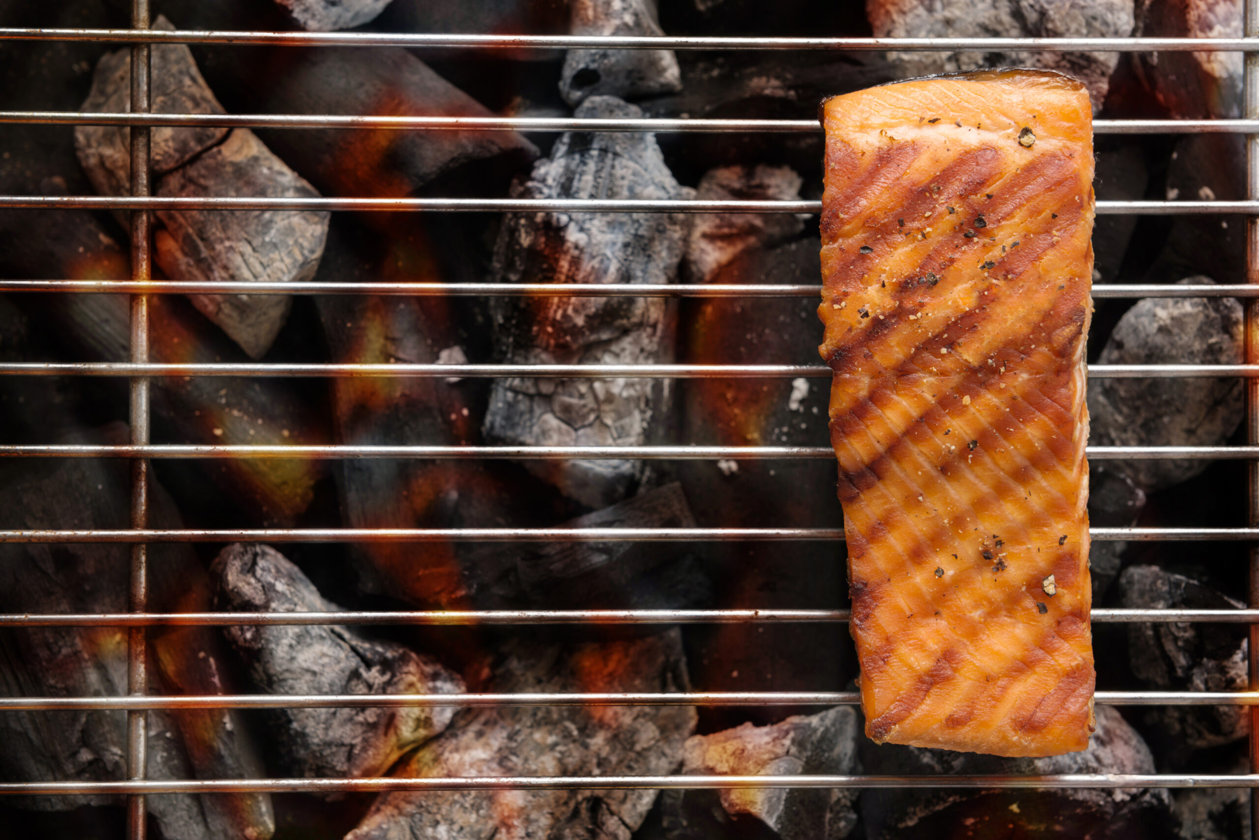vis op de barbecue