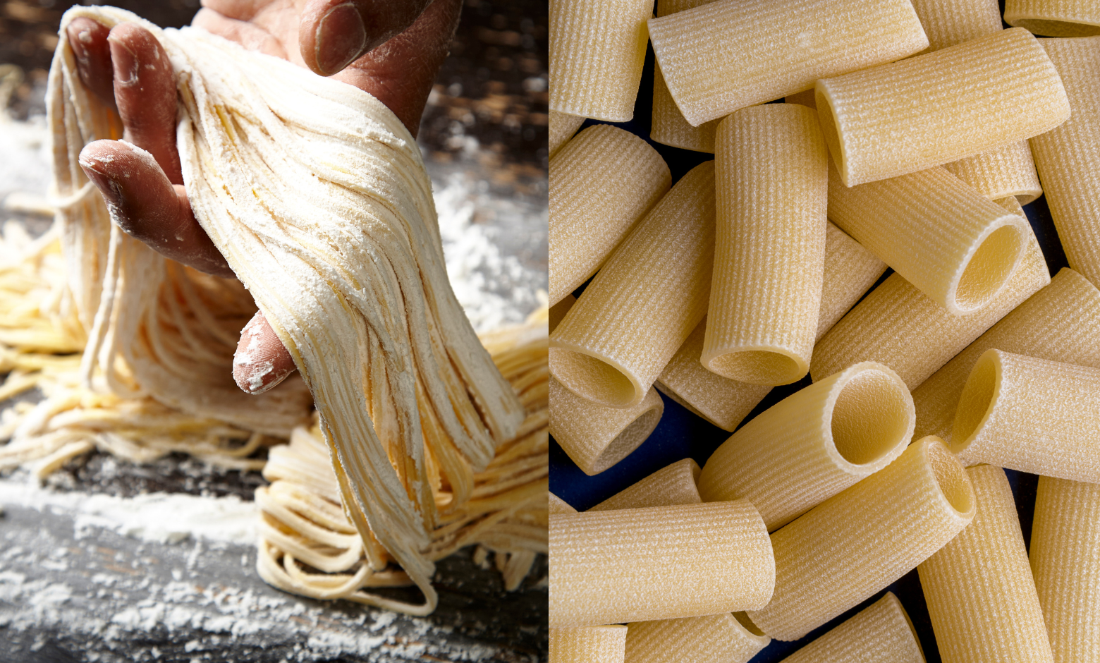 gedroogde verse pasta