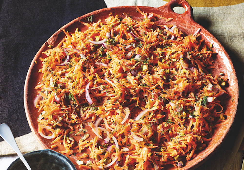 salade van wortel en pistache