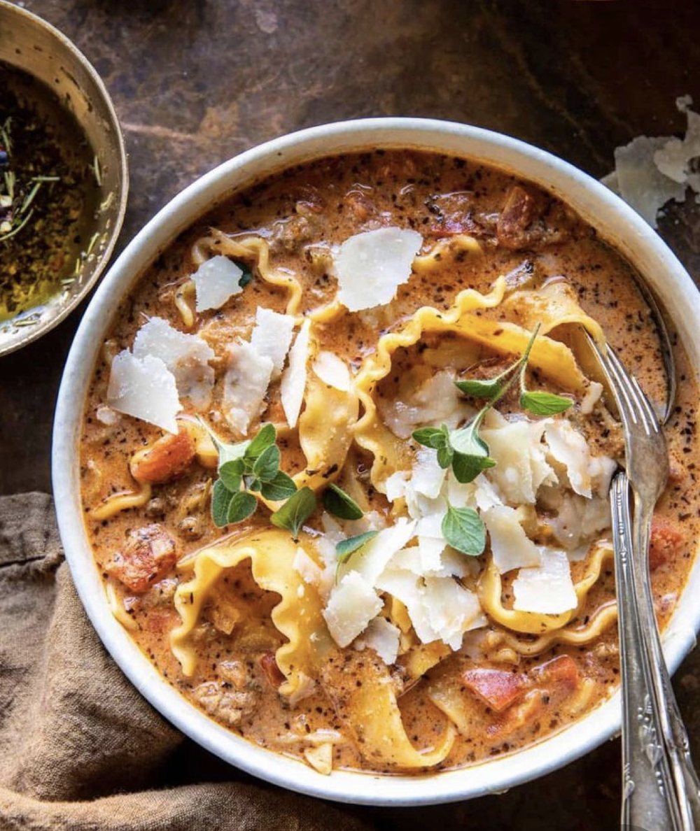 Spicy Lasagne soep