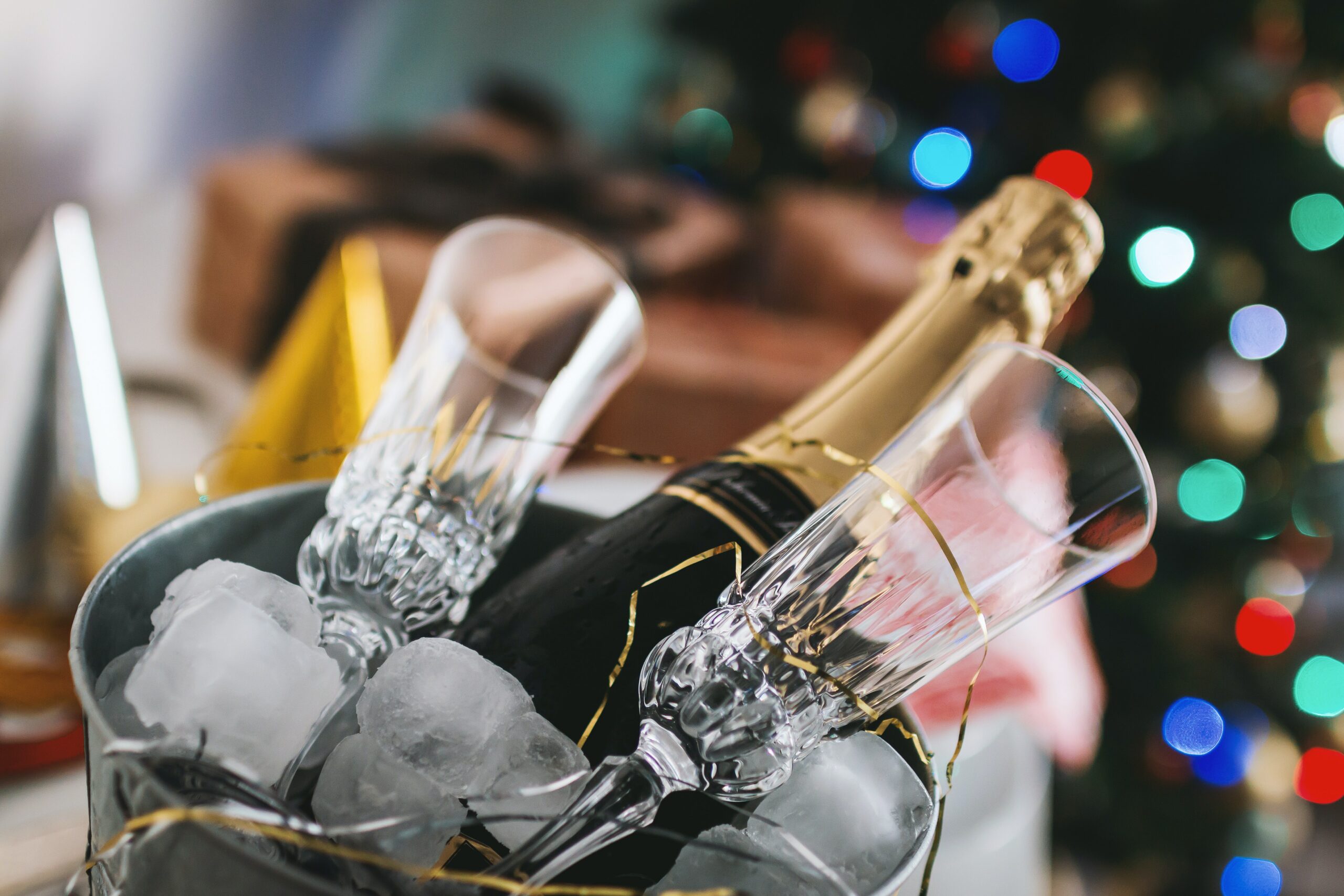 fles champagne