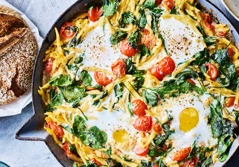 ovenpasta met spinazie