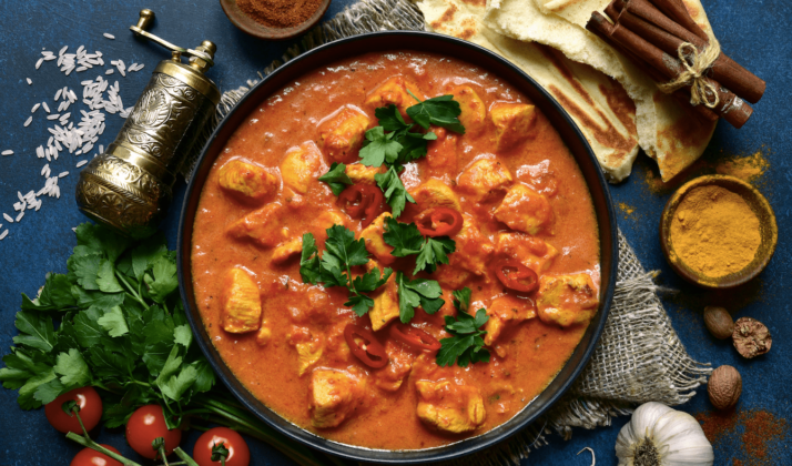tikka masala van overgebleven kalkoen