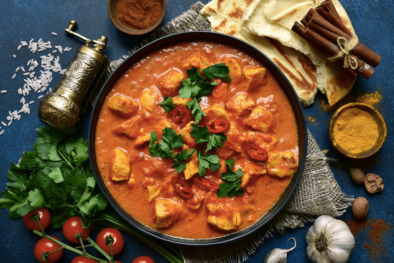 tikka masala van overgebleven kalkoen