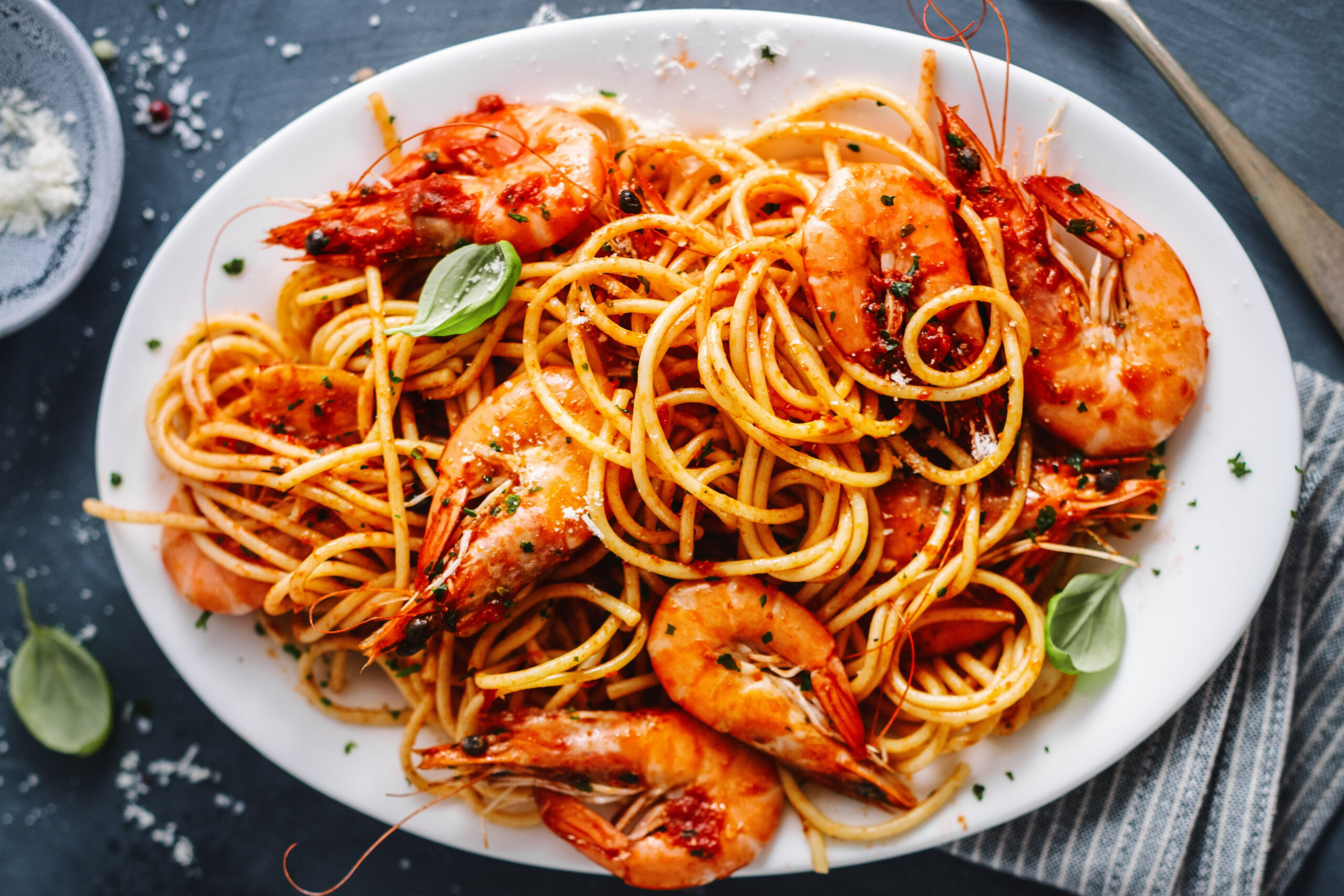 vandaag pasta scampi