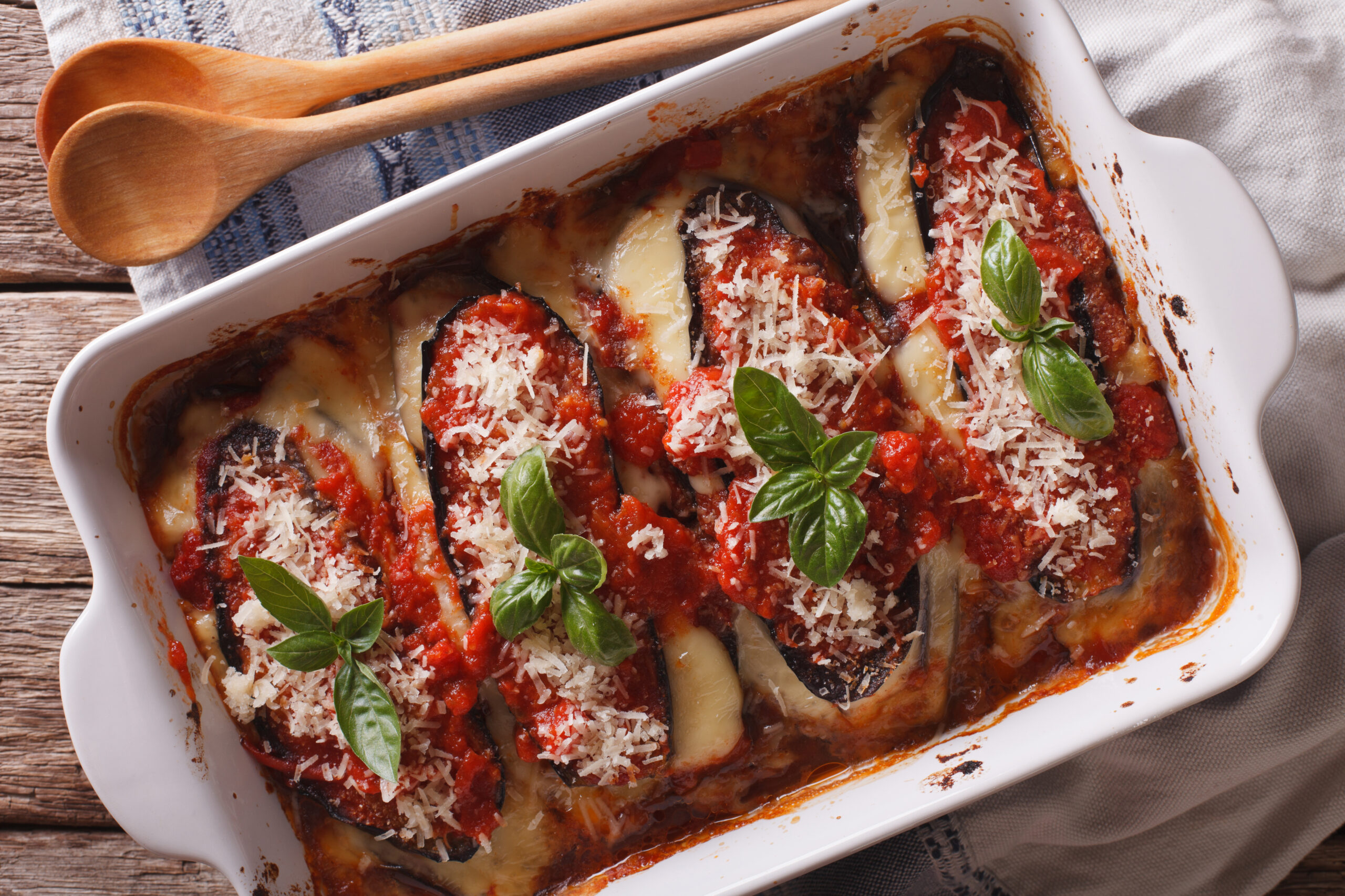 Melanzane parmigiana met aubergine