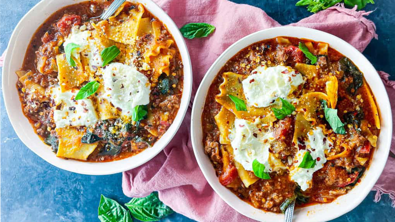 spicy lasagnesoep