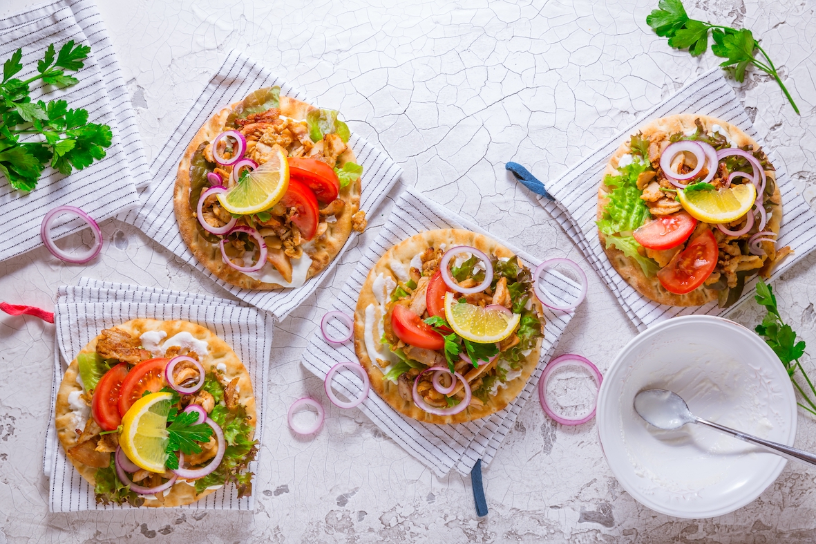 Vegetarische Griekse pita